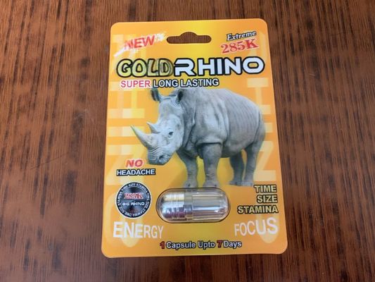 Píldoras de la erección del rinoceronte del oro para los hombres 1 caja = 24 píldoras
